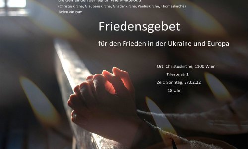 Friedensgebet für den Frieden in der Ukraine und Europa