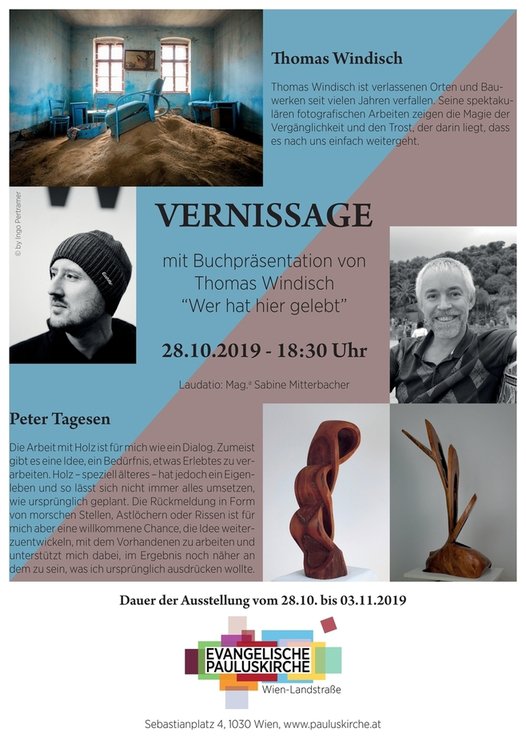 Vernissage am 28.Oktober 2019, 18.30 Uhr