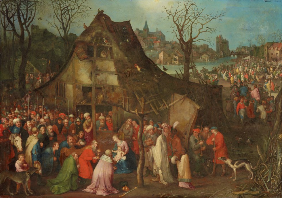 Foto: Ausschnitt aus einer Kopie nach Jan Brueghel d. Ä. Die Anbetung der Könige © Kunsthistorisches Museum Wien, Gemäldegalerie