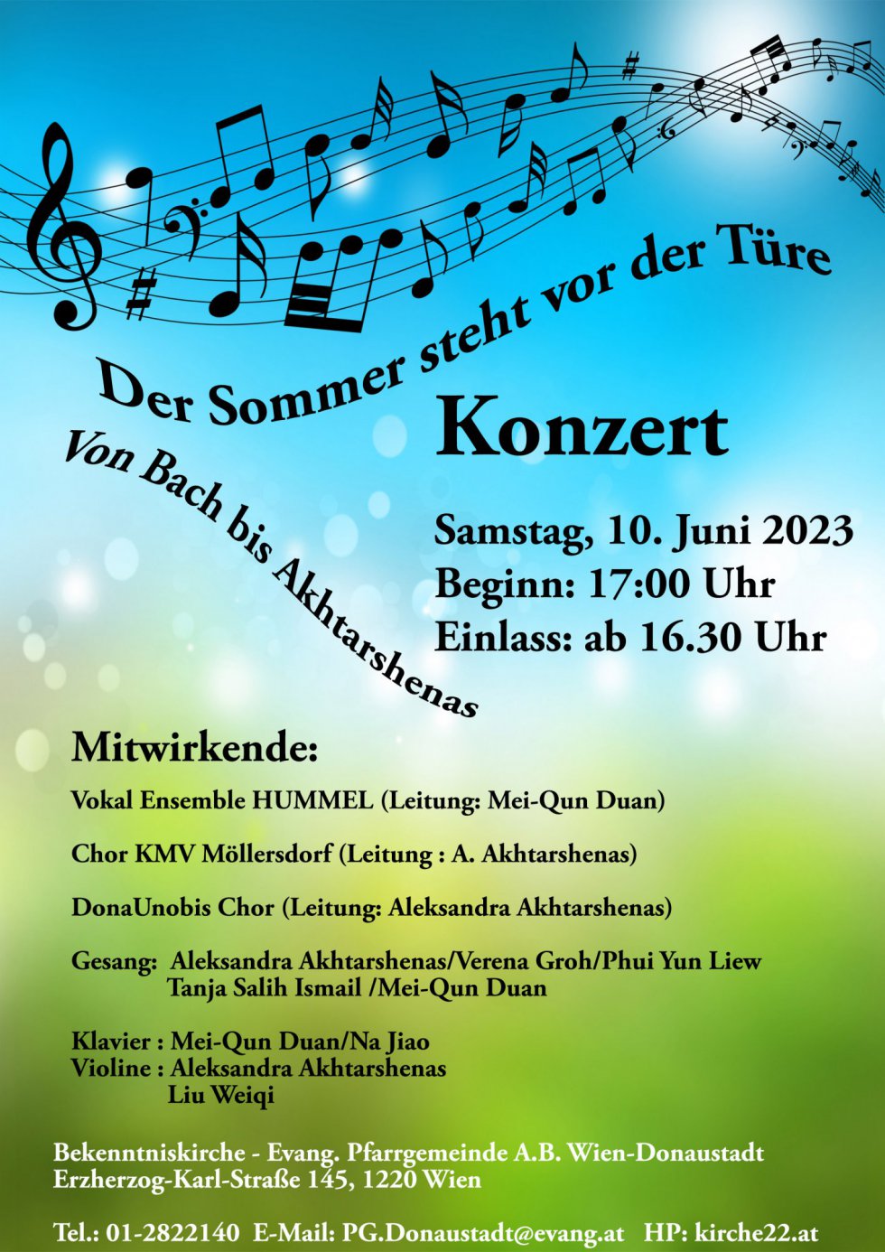 Konzert im 22. Bezirk im Sommer