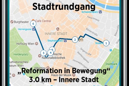 Ein Blick auf die Route des Stadtspaziergangs &quot;Reformation in Bewegung&quot;