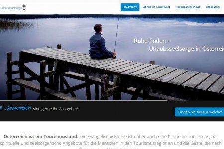 Screenshot der Startseite www.kirche-im-tourismus.at