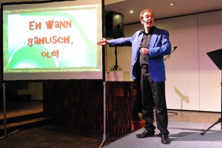 Wortwitz beim Reformationskabarett (c) epd/M. Uschmann