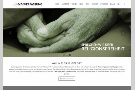 „unsereverfassung.at“ ist eine private Initiative, die einen Beitrag zur politischen Bildung leisten will und über eine Website Basisinformationen zu Fragen rund um die Verfassung zur Verfügung stellt. (Foto: screenshot)