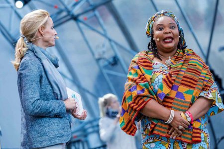 Mit ihrer Friedensarbeit hat Leymah Gbowee wesentlich dazu beigetragen, dass der blutige Bürgerkrieg in Liberia beendet wurde. Foto: epd/C. Husar 