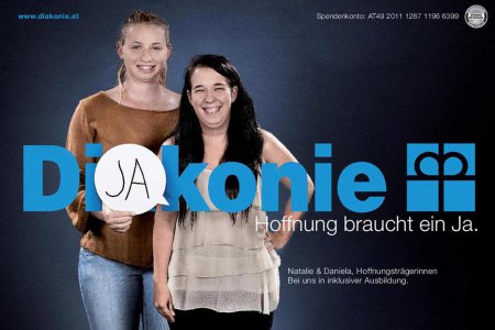 Menschen wie du und ich&quot; sollen österreichweit auf den Plakaten der Diakonie Hoffnung verbreiten. Foto: Diakonie Österreich
