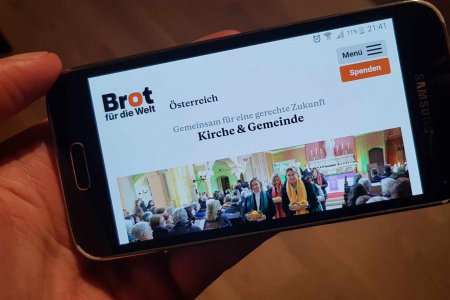 Mit eigenem Downloadbereich für Pfarrgemeinden: die neue Website von &quot;Brot für die Welt&quot;. Foto: epd/Michael Windisch