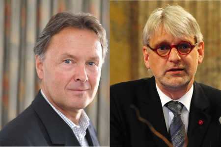 Heftige Kritik am Vorgehen der Bundesregierung kommt vom Journalisten Udo Bachmair (l) und vom Theologen Ulrich Körtner. Fotos: epd/Uschmann