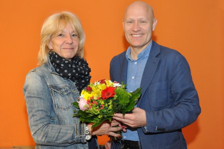 Ball-Organisatorin Dagmar Kloiber-Böhme und Superintendent Matthias Geist.