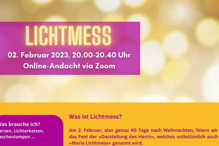 Lichtmess: Den weihnachtlichen Festkreis gemeinsam beschließen.