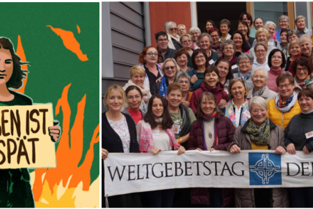 Am Freitag, 3. März, ist weltweiter Klimastreik und der Weltgebetstag der Frauen (Collage aus: WGT und FFF)