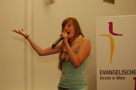 Slammerin Adina, die Siegerin des &quot;Poetry Slams&quot;
