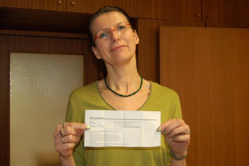... Eva Balasch die drei Gewinner.