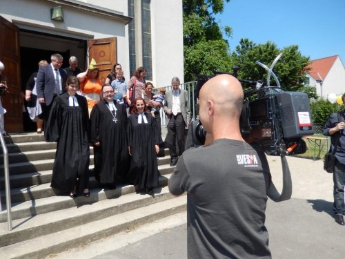 Der ORF filmte für einen kurzen Beitrag in &quot;Wien heute&quot;.
