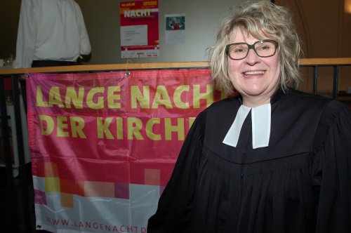 Nach dem Preacher Slam hielt Hochschulpfarrerin Gerda Pfandl die Abschlussandacht.