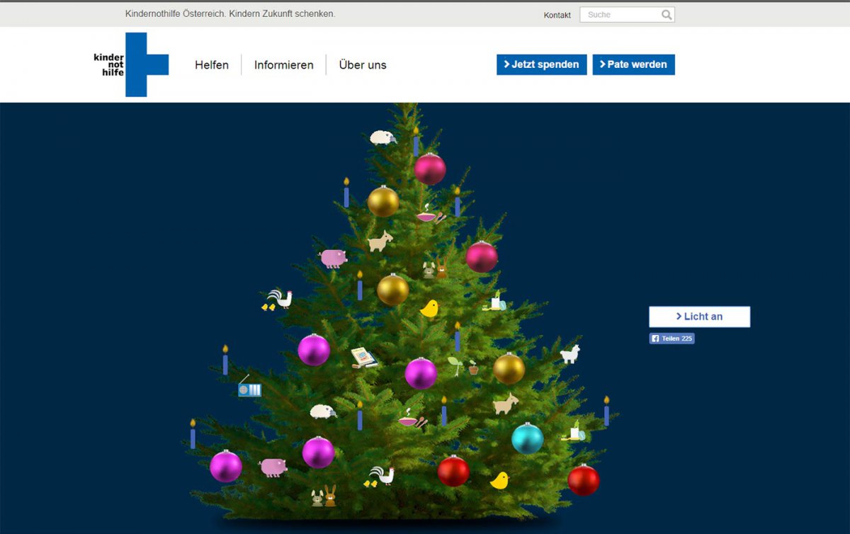 Per Mausklick schenken und nachhaltig helfen mit dem online-Weihnachtsbaum der Kindernothilfe. (c) Kindernothilfe Per Mausklick schenken und nachhaltig helfen mit dem online-Weihnachtsbaum der Kindernothilfe.
