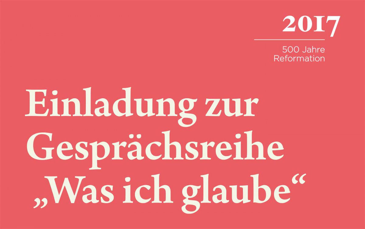 Die Gesprächsreiche "Was ich glaube" startet am 2. März Die Gesprächsreiche "Was ich glaube" startet am 2. März