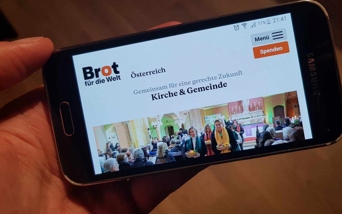 Mit eigenem Downloadbereich für Pfarrgemeinden: die neue Website von "Brot für die Welt". Foto: epd/Michael Windisch Mit eigenem Downloadbereich für Pfarrgemeinden: die neue Website von "Brot für die Welt". Foto: epd/Michael Windisch