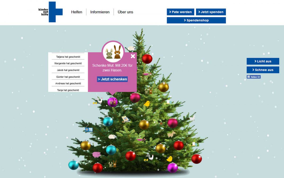 Kindernothilfe Weihnachtsbaum Mit Geschenken Ist Online Evangelische Kirche Wien