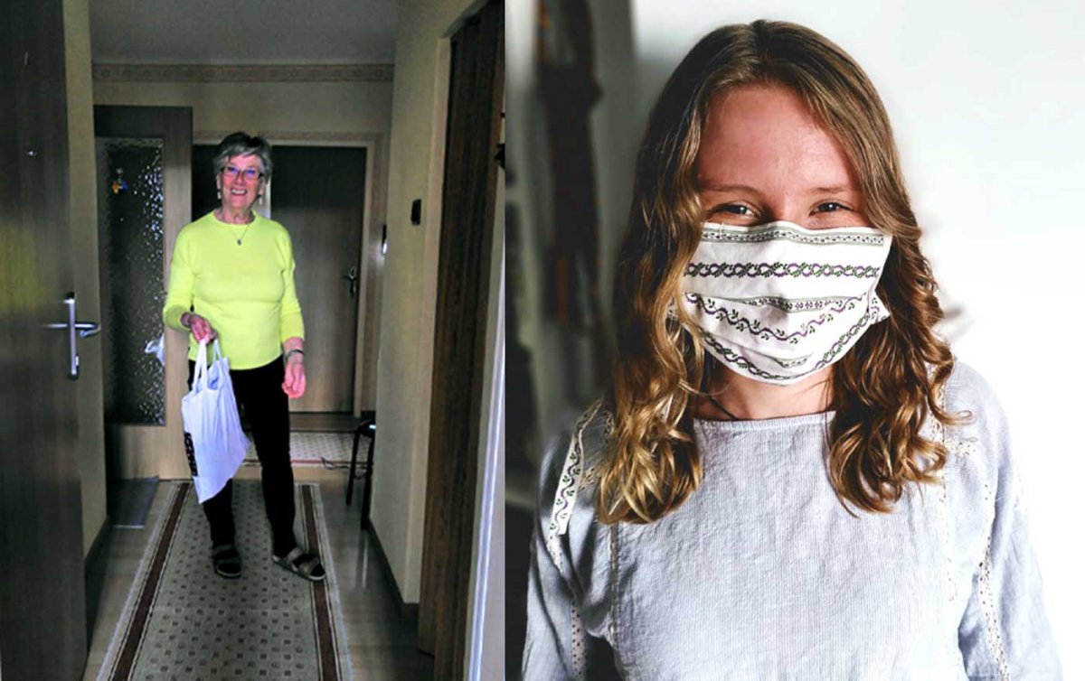Mittlerweile haben sich Frau R. und Veronika vom Team Hoffnungsträger aus der Distanz schon näher kennengelernt. Foto: Diakonie