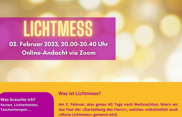 Lichtmess: Den weihnachtlichen Festkreis gemeinsam beschließen.