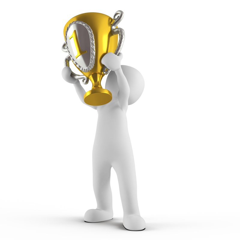 Der Diakoniepreis 2015 ist ausgeschrieben. (c) Pixabay/Peggy und Marco Lachmann-Anke Eine grafische Figur hält einen Pokal hoch.
