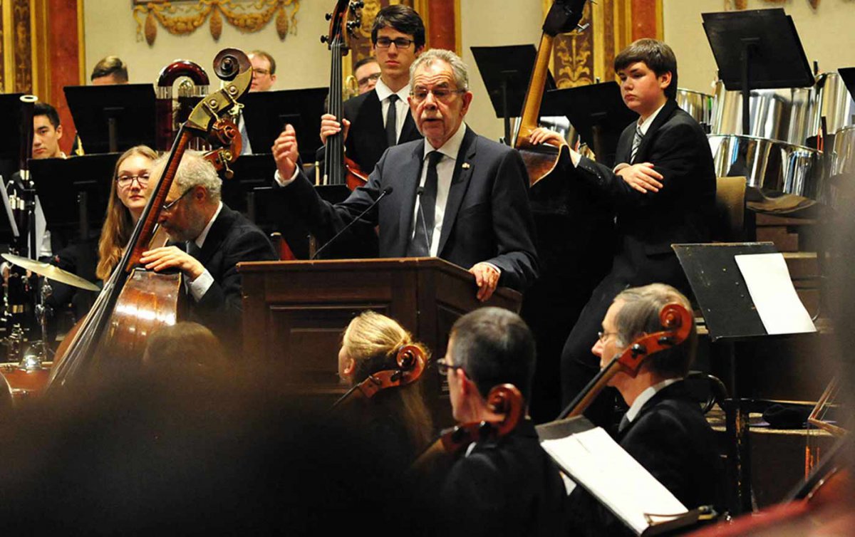 &quot;Der Ruf nach individueller und politischer Freiheit hat seine Wurzeln in der Reformation&quot;, sagte Bundespräsident Alexander Van der Bellen beim Reformationsempfang im Wiener Musikverein. Foto: epd/M. Uschmann