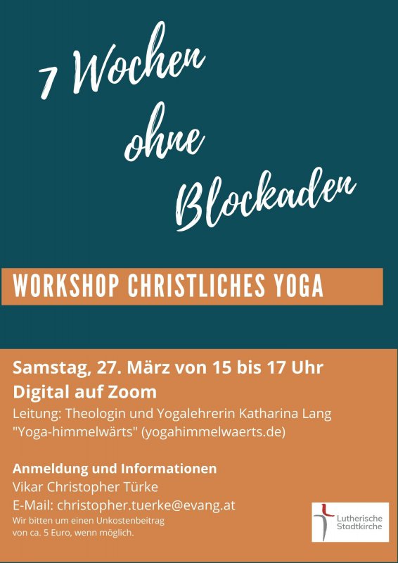Plakat des Workshop &quot;Christliches Yoga&quot;